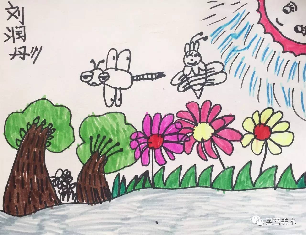 在绘画世界里的快乐| 惠营美术学校百大校区植物园写生学生作品欣赏