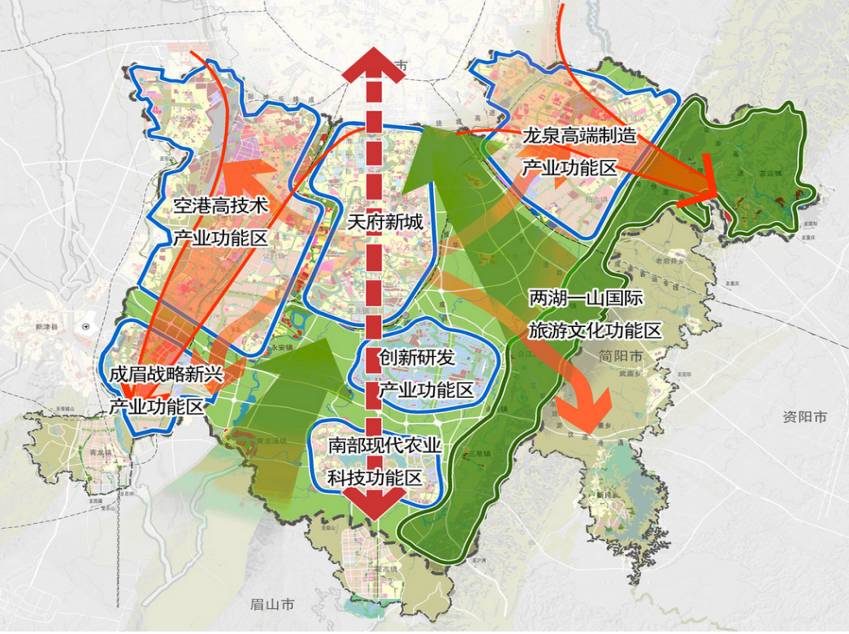 天府新区规划图