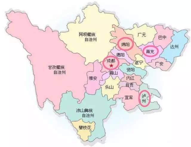 (△四川省地图)