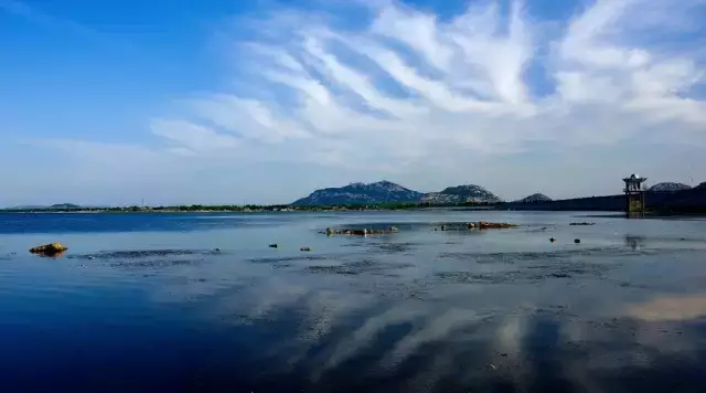 泗水龙湾湖欣赏"龙湾落霞"