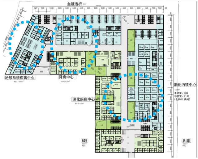 消化疾病中心:与内镜中心相邻, 内镜中心设有ercp,内镜室,杂交手术室