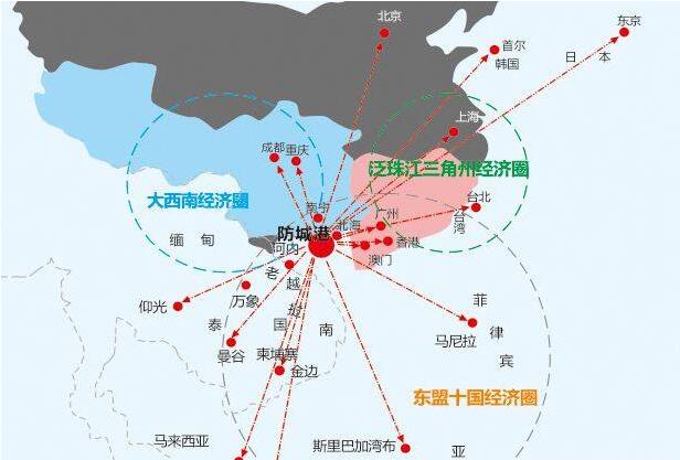 防城港是中国的深水良港,中国西部地区第一大港,西南地区走向世界的海图片