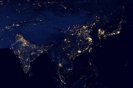 从nasa的夜间灯光地球看中国经济 义乌竟然是这样!