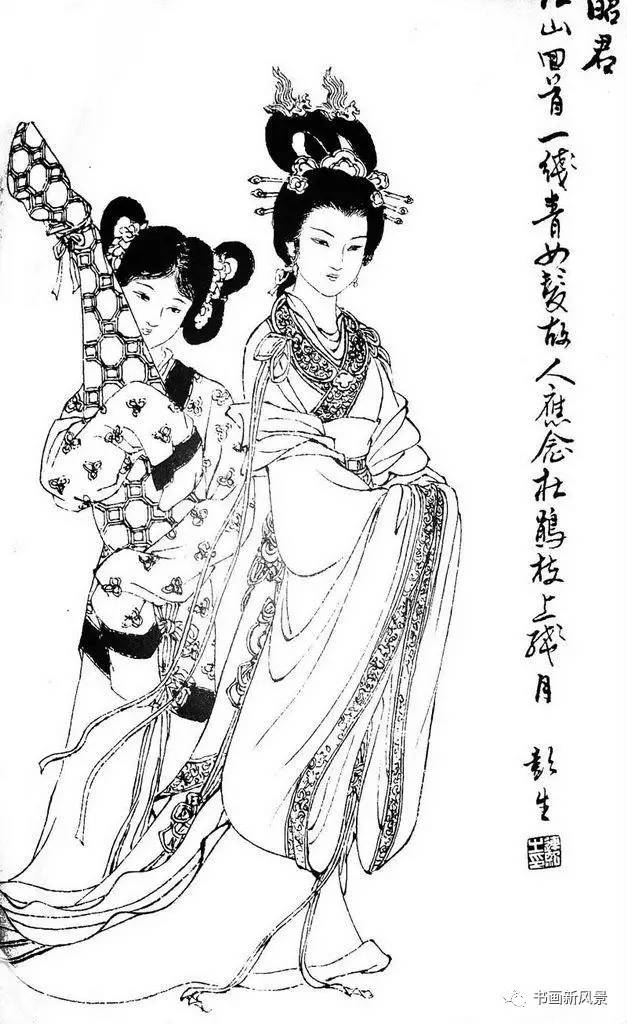 中国古代有许多白描大师,如吴道子,赵孟頫,顾恺之,李公麟等等.