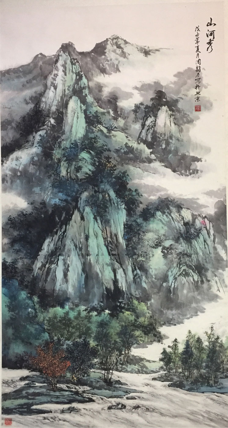 周毅力山水画,我独喜欢那幅华山雄姿