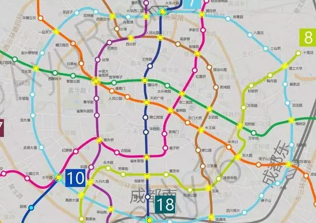成都地铁1-18号最详细线路图,干货分享!