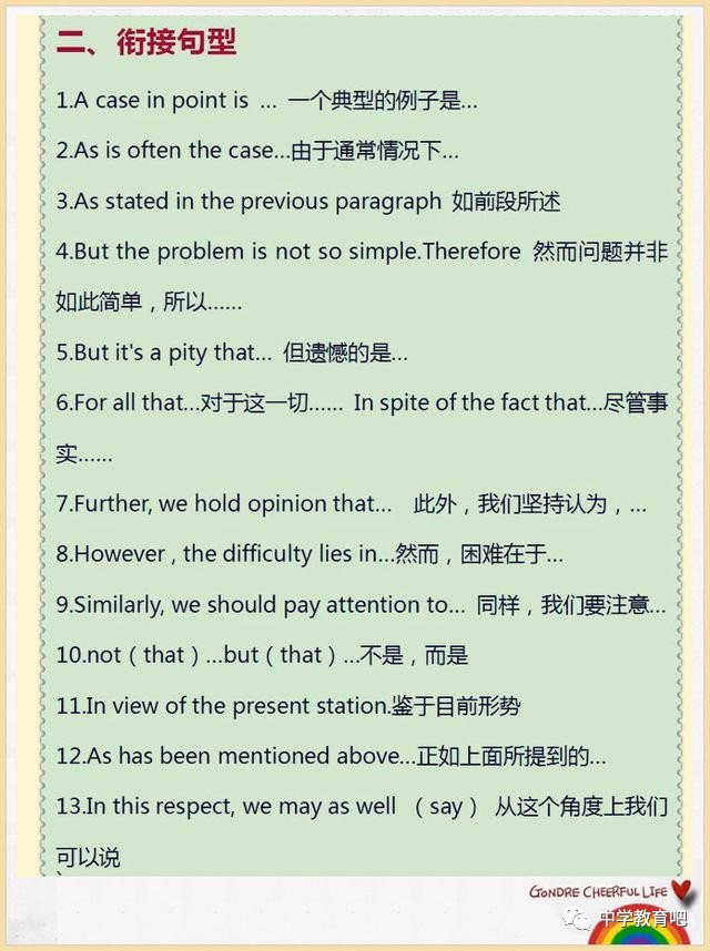 英语 初中英语作文 13句万能开头 8句精彩结尾 给即将中考的孩子