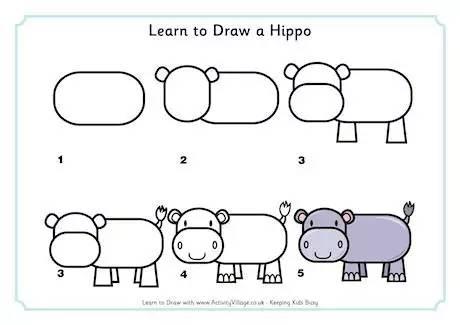 儿童简笔画:野生动物的画法教程,满足孩子好奇心