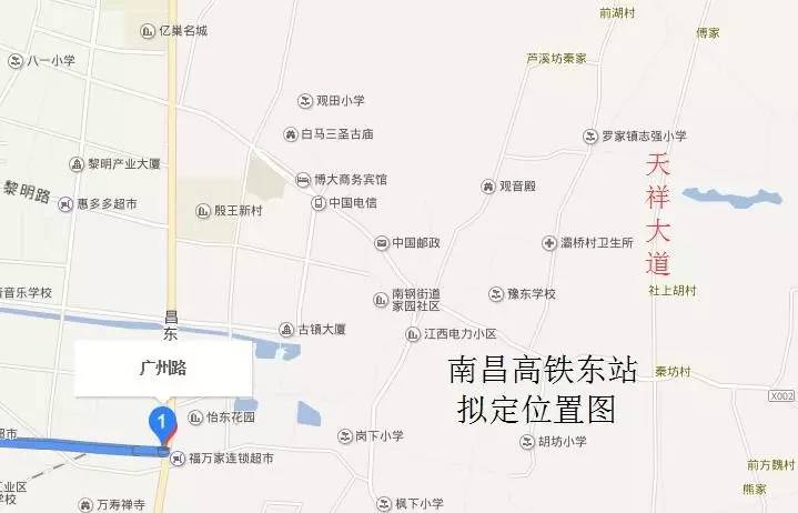 南昌东站定在罗家镇这个地方至于高铁北站乐化象山溪霞7个镇哪个最