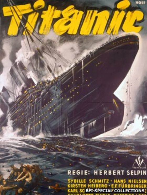 英国电影协会印制的43年版《泰坦尼克号》电影的海报