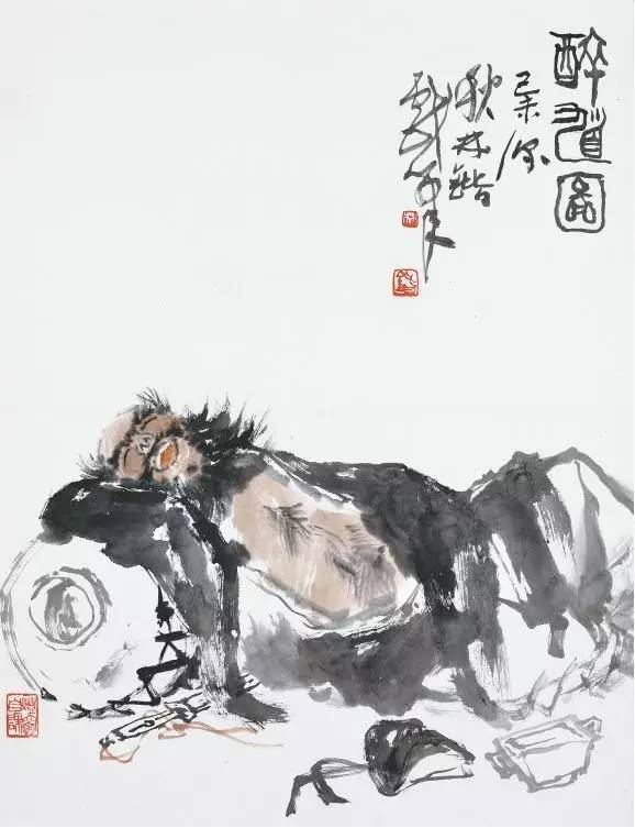 林铠《醉魁图 68×50cm