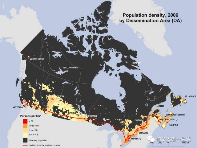 人口密度_加拿大的人口密度是