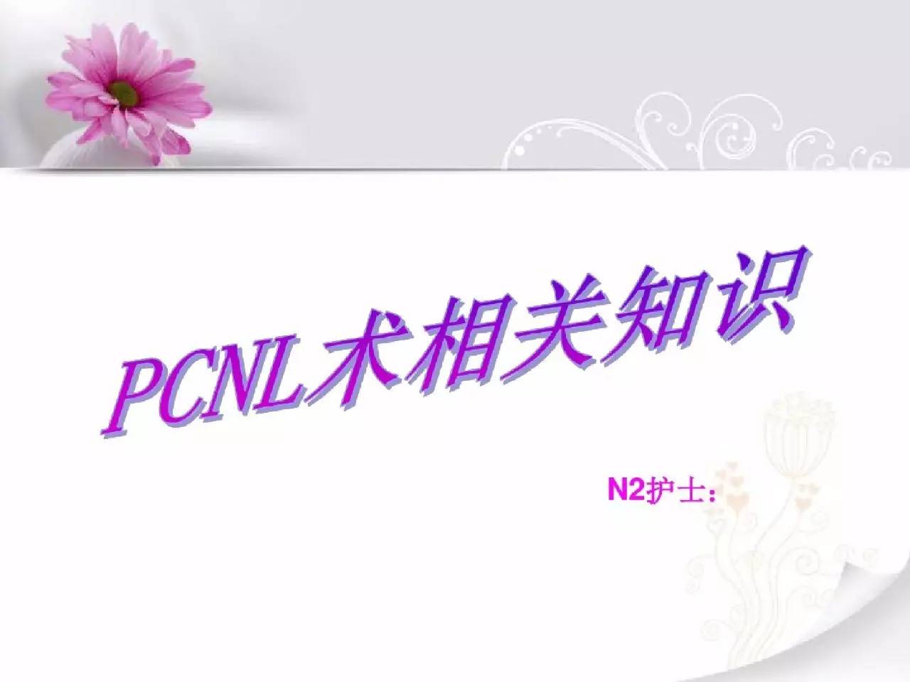 PCNL术肾结石的护理
