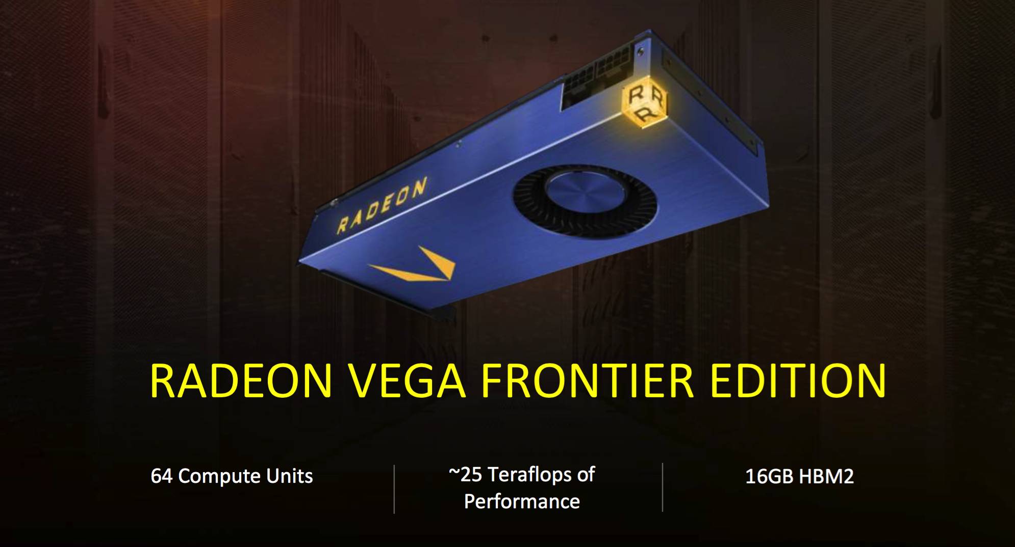 台北电脑展上发布的radeon vega frontier edition的显卡,就是专为