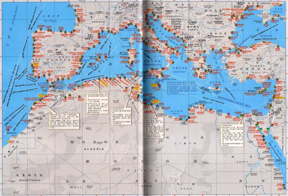非洲北部港口分布图