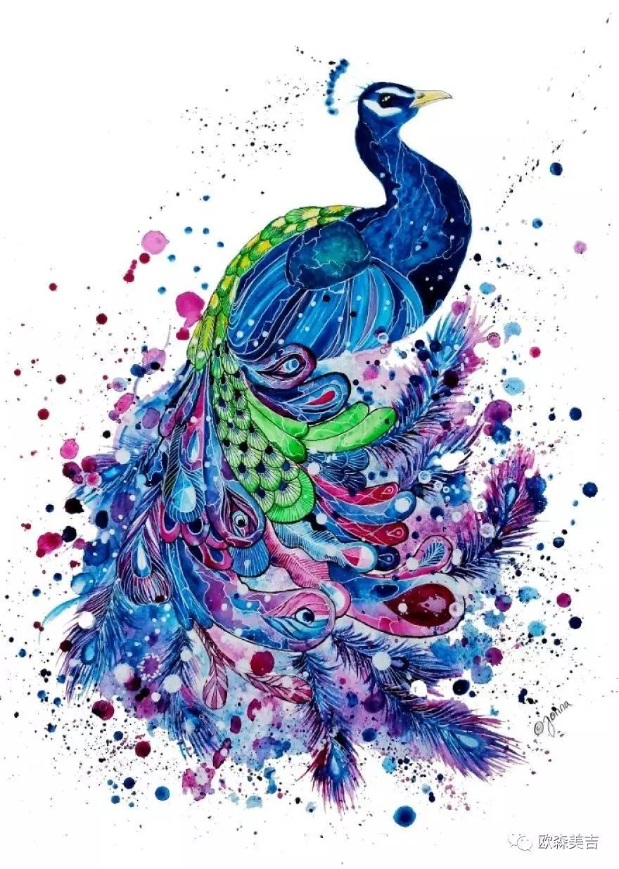 插图灵感丨艺术家创造动物水彩画揭示他们的内在美