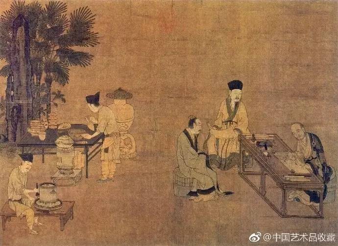 名作赏析《撵茶图—刘松年(南宋)