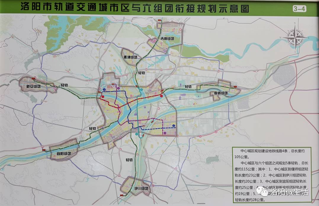 轨道交通城市区与六组团衔接规划示意图