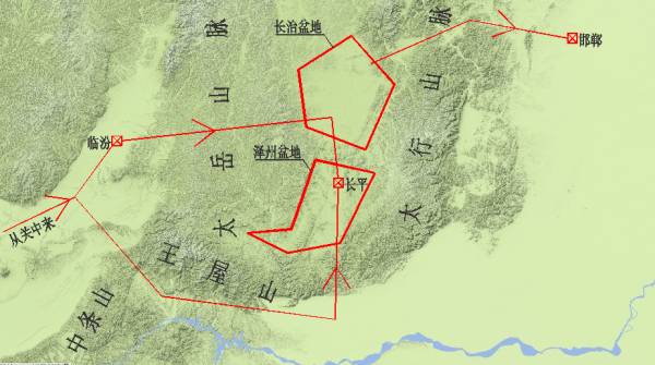 上党地区由长治盆地和泽州盆地组成,被太行山脉和太岳山脉夹在中间,南