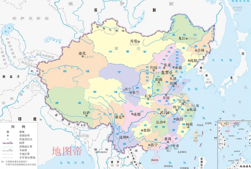 台湾学者绘制的民国地图 看看和我们的有什么不同图片