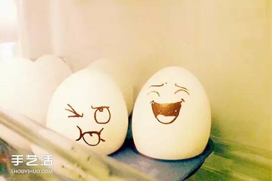 鸡蛋画画可爱图片欣赏 简单可爱鸡蛋手绘表情图片