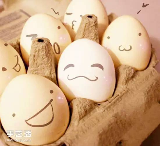 鸡蛋画画可爱图片欣赏简单可爱鸡蛋手绘表情