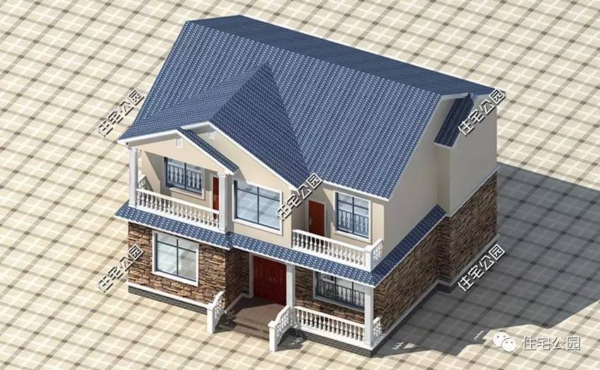 立面图 不规则坡屋顶设计,打破传统的房屋印象,让房子更加轻盈灵动,更