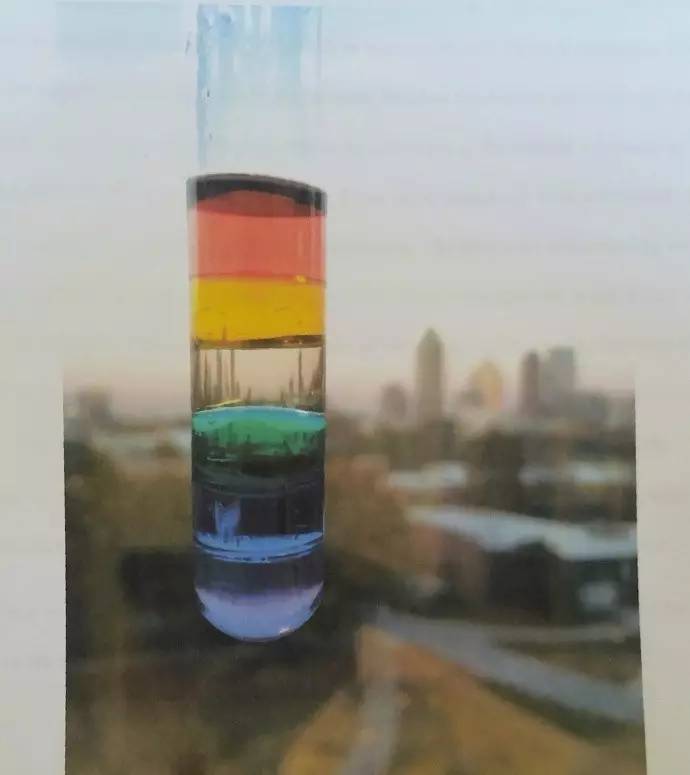 小实验:密度彩虹