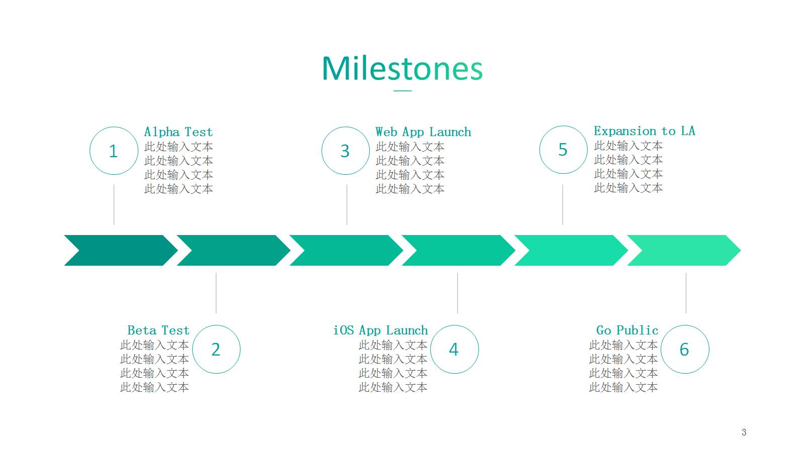 商务ppt模板下载:时间线(timeline)/公司历史/里程碑