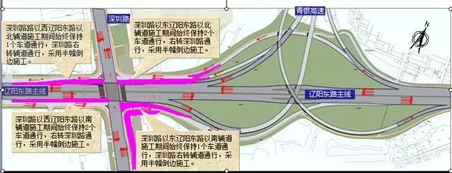 本月17日,青岛深圳路辽阳路立交主干道开通!