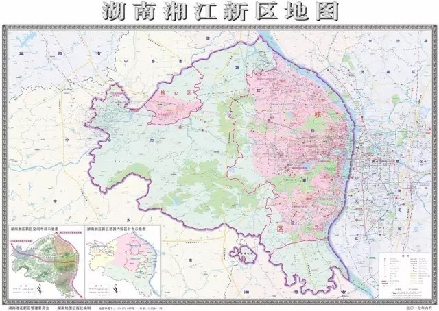 湘江新区地图首次公布,宁乡如何定位?图片