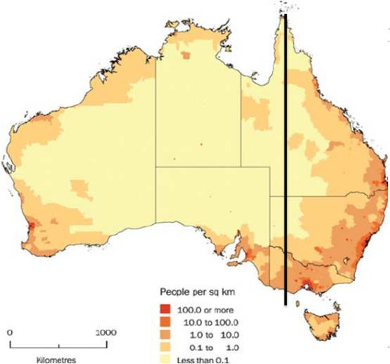 澳大利亚人口密度_澳大利亚人口密度分布(3)