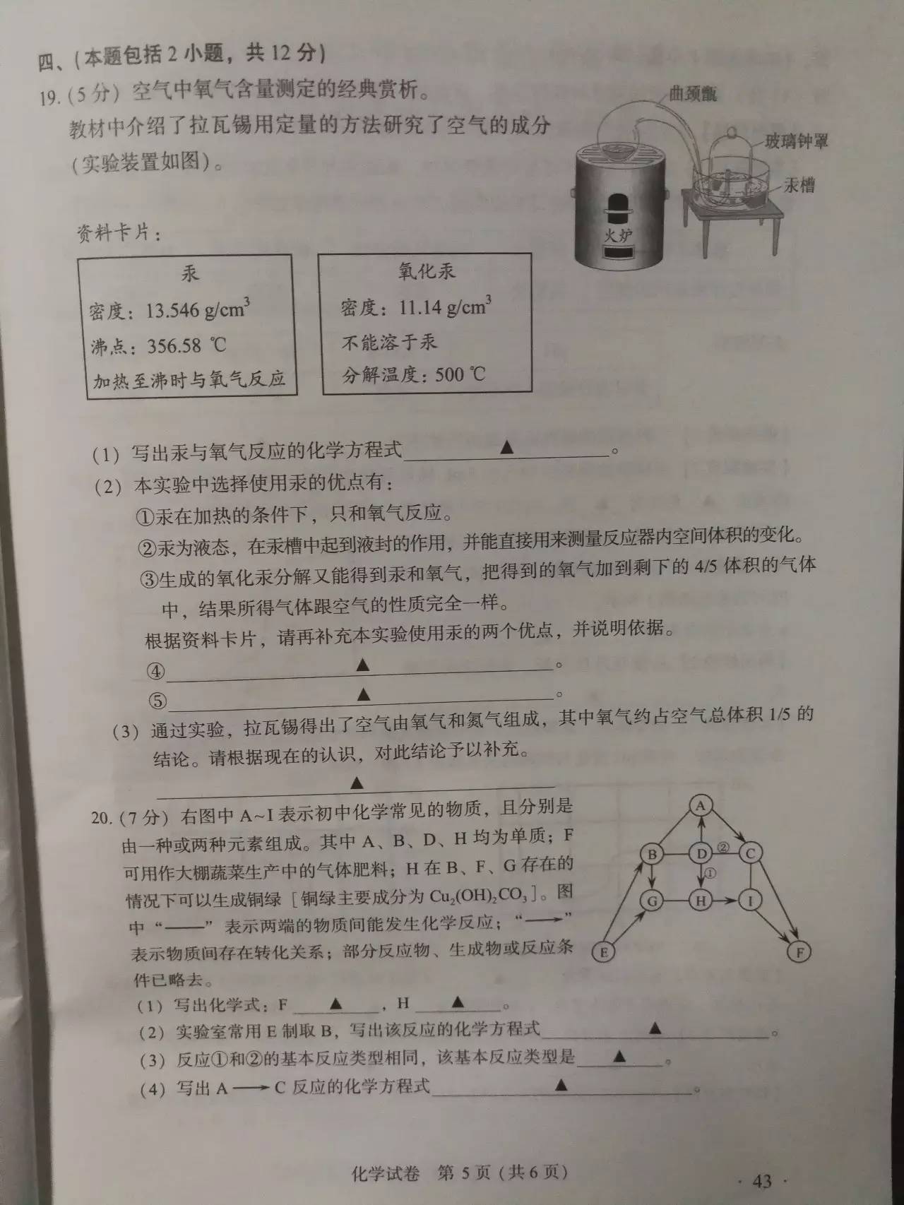 2017年南京市中考化学试卷及答案