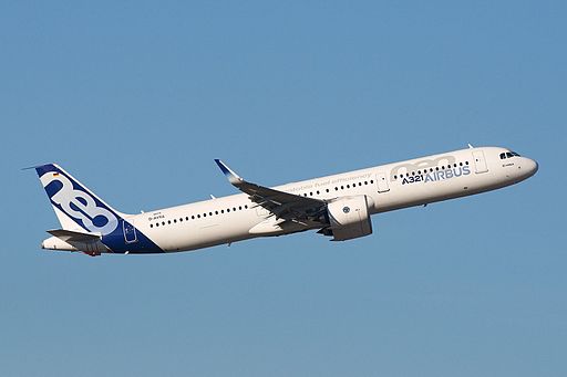 空中巴士热销的 a321neo 客机 .