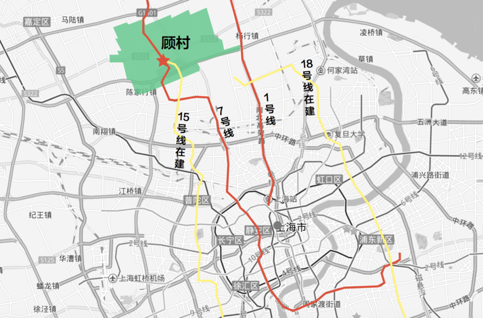 从南到北贯通顾村板块,共设有顾村公园,刘行,潘广路3个站点,很大程度