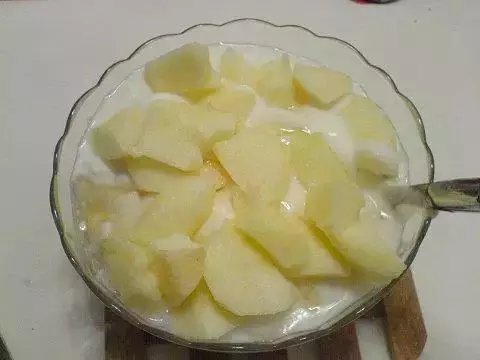 酸奶苹果捞