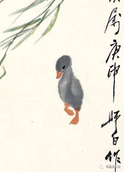 (局部)娄师白画小鸭(局部)画小鸭是娄师白的拿手绝活,他笔下的小鸭子