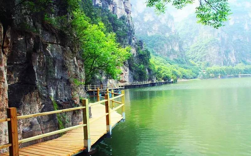 近日,山里泉风景区沿湖木栈道,正在紧张建设当中.