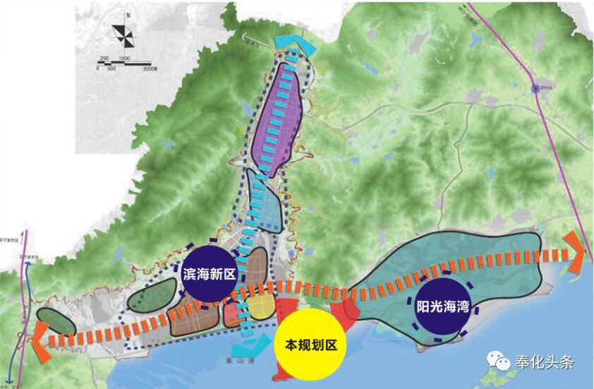 鸿峙片区为核心组成部分 东至鸿峙村边界,西至滨海新区边界 南至规划