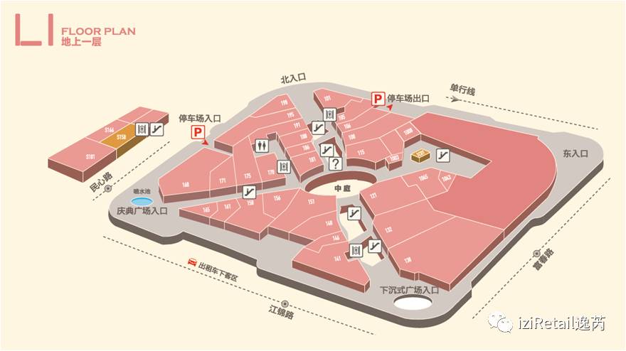 l1广州正佳广场商业建筑面积30万方,2005年1月开业"回"字形与"十"字形