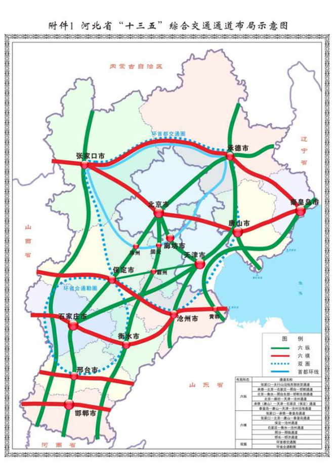 河北省印发十三五交通规划 多条雄安规划图曝光(附详图)