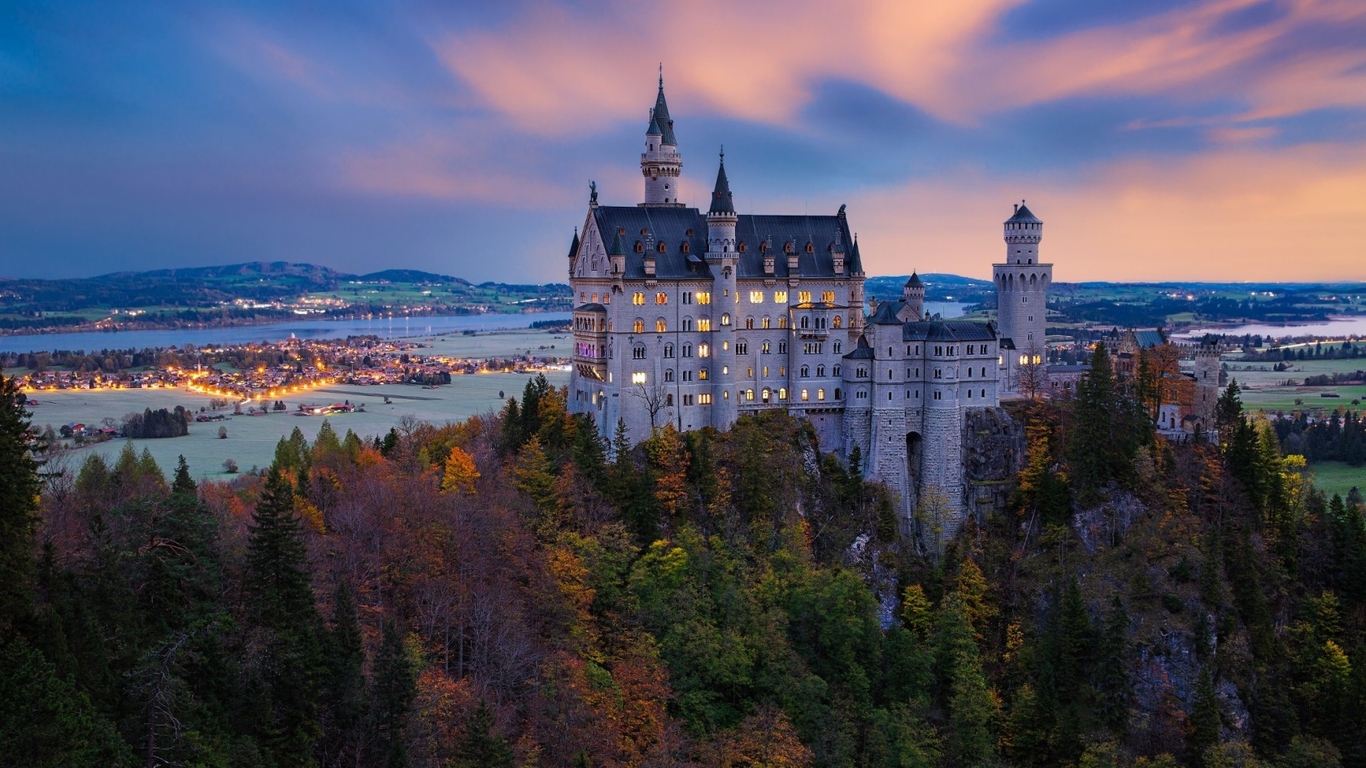 新天鹅堡,城堡,巴伐利亚,4K风景图片壁纸-千叶网