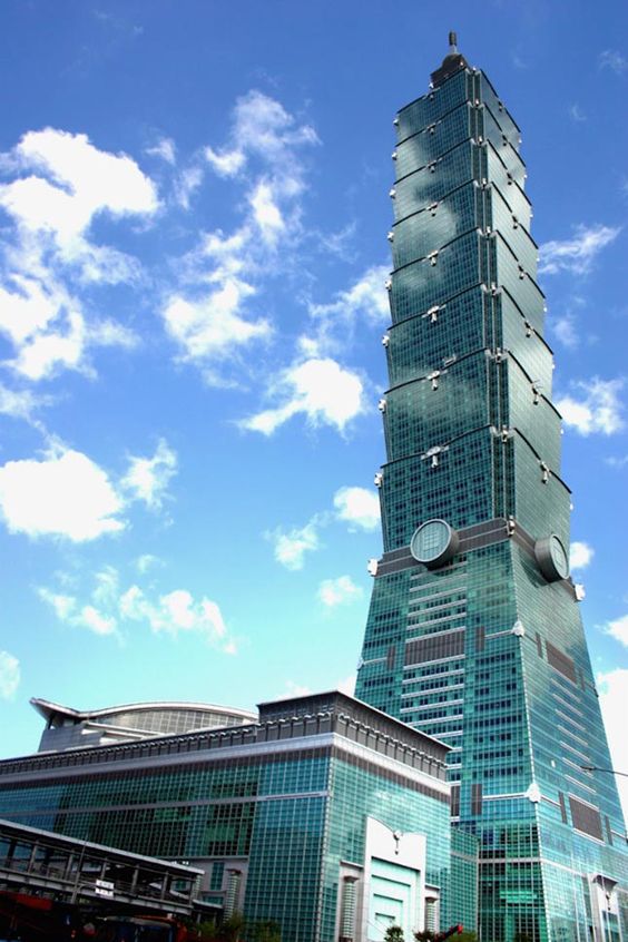 台湾台北市的101摩天大楼景观