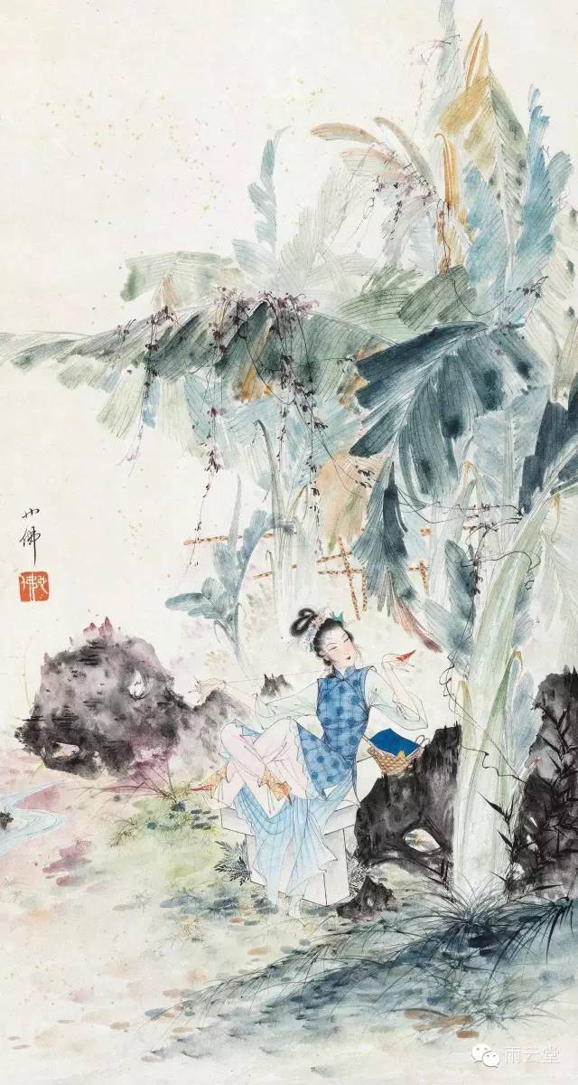 他最崇敬的中国画家正是张大千,张大千自认画不出胡也佛笔下仕女的那