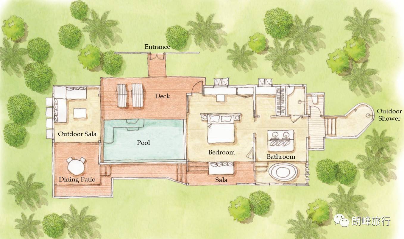 hideaway two bedroom pool villa 静谧双卧泳池别墅 228平米