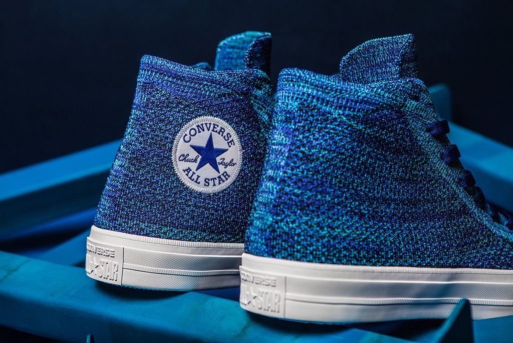 converse x nike flyknit 推出「true indigo」款