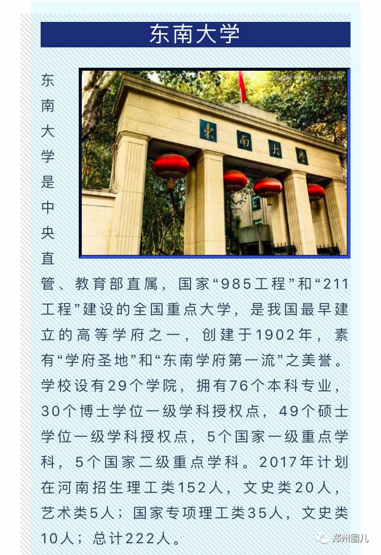 江苏985大学名单