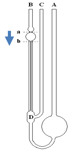 乌氏粘度计示意图