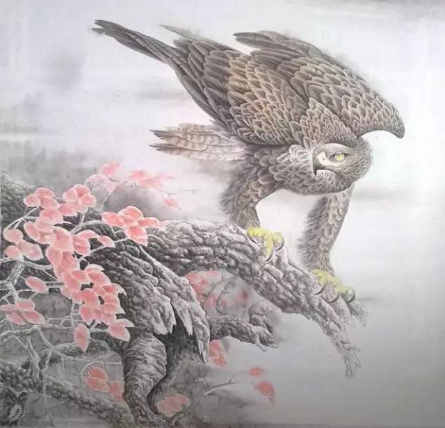 展翅飞鹰画