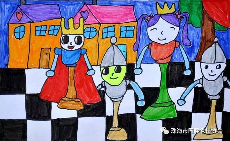 七彩国象 | 金鼎一小2016学年度国际象棋文化节绘画(三年级组)